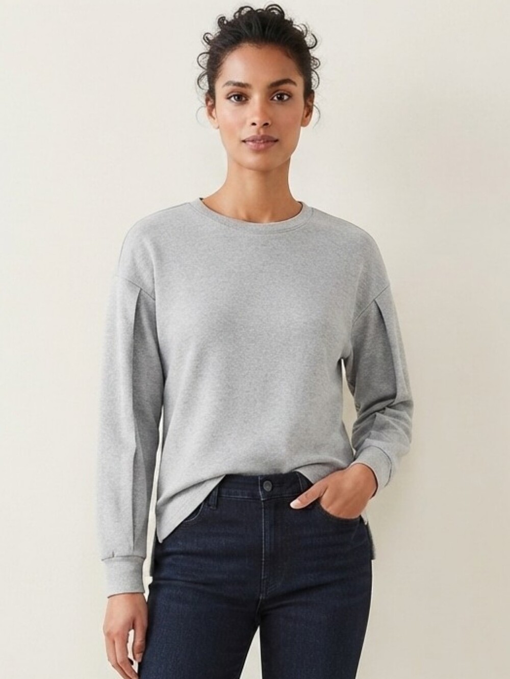 Vince Camuto Grey Ribbed Sweater Size XS